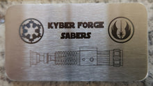 Load image into Gallery viewer, Stand for Lightsaber with Beskar logo plate
