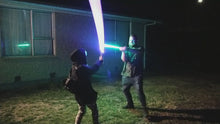 Load and play video in Gallery viewer, KyberForge full dueling colour changing saber with loud bass speaker
