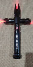 Load image into Gallery viewer, Sith style crossblade colour changing saber with loud bass speaker
