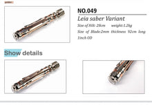Load image into Gallery viewer, Leia Saber variant Prop Replica colour changing saber full dueling and loud sound. Stunning rose gold and silver finish.

