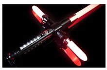 Load image into Gallery viewer, Sith style crossblade colour changing saber with loud bass speaker
