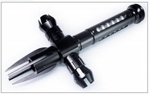 Load image into Gallery viewer, Sith style crossblade colour changing saber with loud bass speaker
